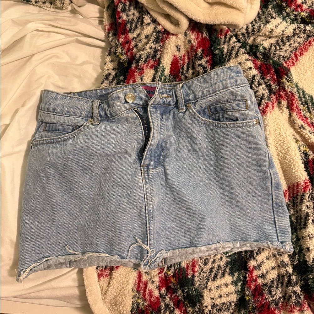 Edikted Denim Mini Skirt xs